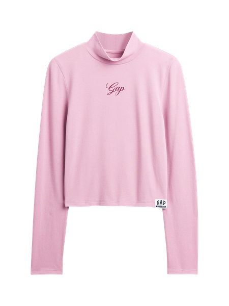 トップス GAP Gap公式オンラインストア | GAPロゴ クロップド モックネックトップス