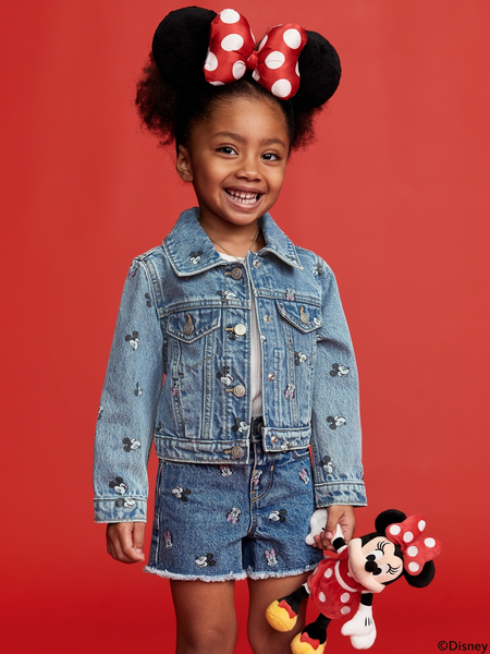 Old Navy x Disney© High-Waisted Frayed-Hem Jean Shorts for Toddler Girls