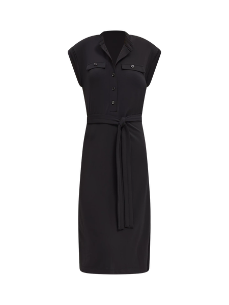Petite Belted Knit Shirtdress