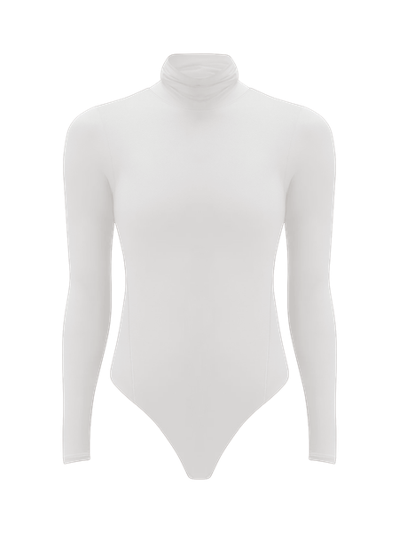 White Ultra High Neck Bodysuit
