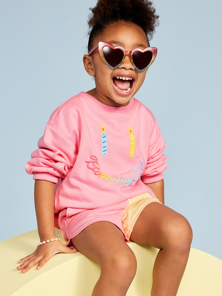 Logo-Graphic Shorts for Toddler Girls