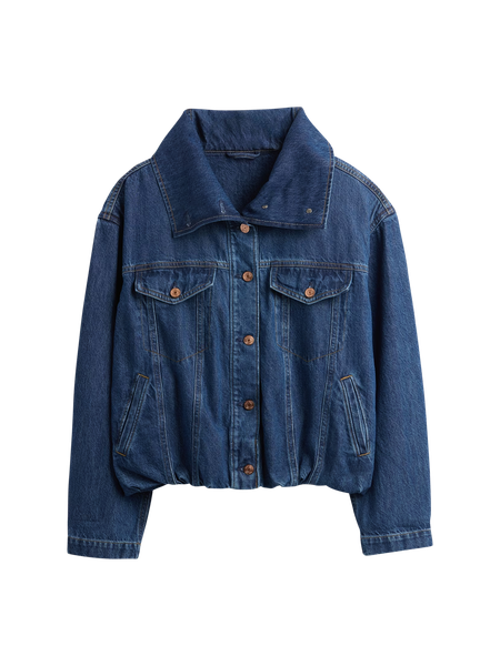 デニム ボンバージャケット サイズ　GAP Gap公式オンラインストア | オーバーサイズ バーシティスタイル