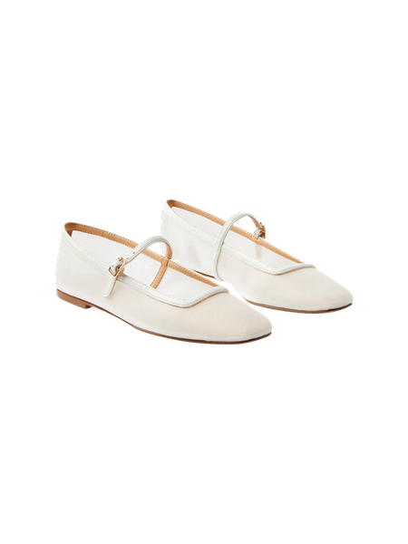 Mesh Mary Jane Flats
