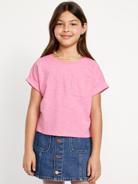 Printed Double-Weave Pull-On Utility Shorts for Girls