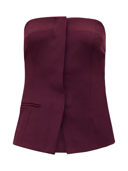 Puff-Sleeve Seamed Top