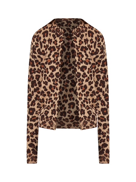 Animal Print Jacquard Cardigan