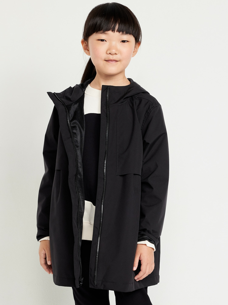 Water-Resistant Hooded Jacket for Girls