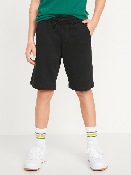 Flat-Front Fleece Jogger Shorts for Boys (At Knee)