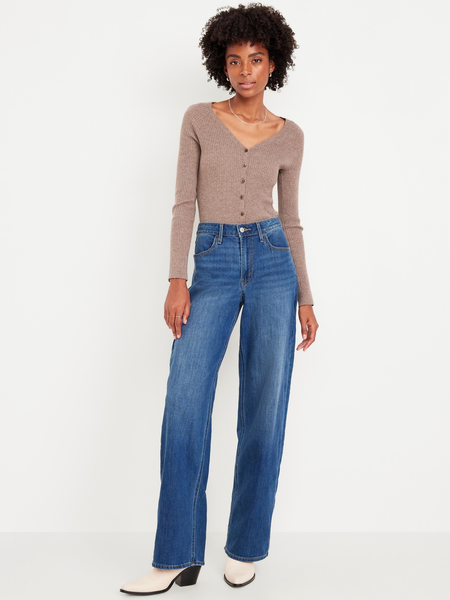 Boyfriend Button-Down Jean Tunic