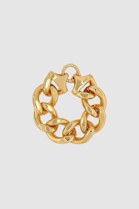 ANINE BING Curved Rectangle Earrings - Gold