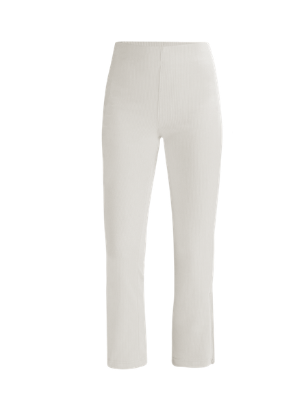 Ribbed Softstreme Zip-Leg High-Rise Cropped Pant 25