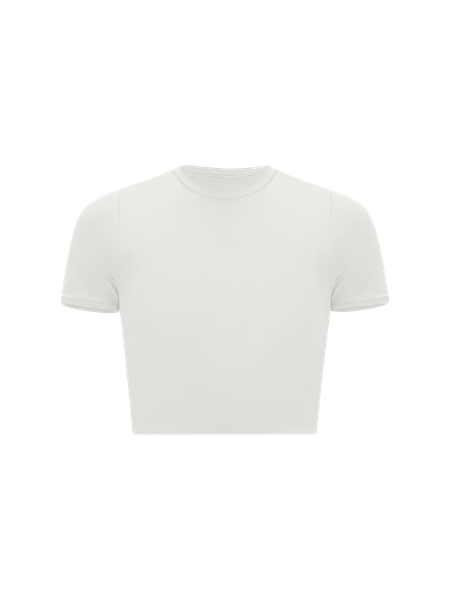 lululemon athletica Wundermost Ultra-soft Nulu Crewneck Cropped T-shirt in  Black
