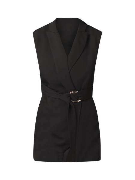 Belted Blazer Vest