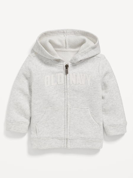 Printed Logo-Graphic Zip Hoodie for Baby
