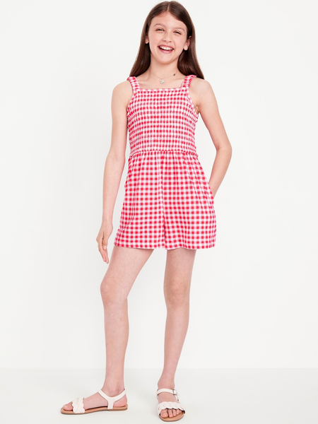 Sleeveless Smocked Romper for Girls