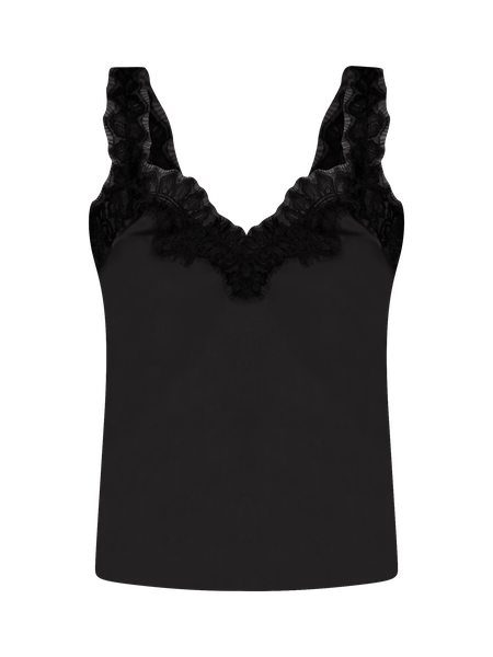 Lace Trimmed Satin Camisole